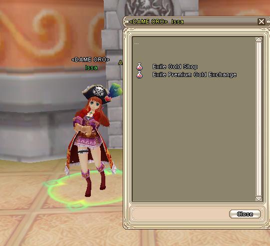 NPC Issa, la Gold Shop de Exile